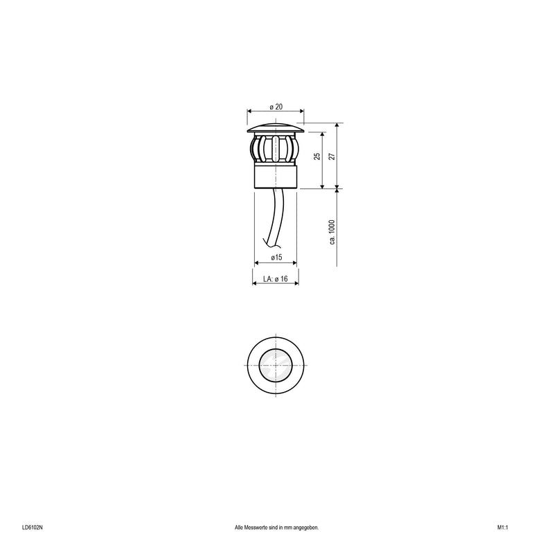 EVN Lichttechnik - Bodeneinbauleuchte LED-Lichtpunkt LD6102N IP68
