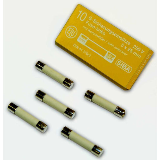 Siba - Zylindrische Sicherung G-Sicherung M 100mA 172526 5x25 m.Kennmelder − 100 Stück