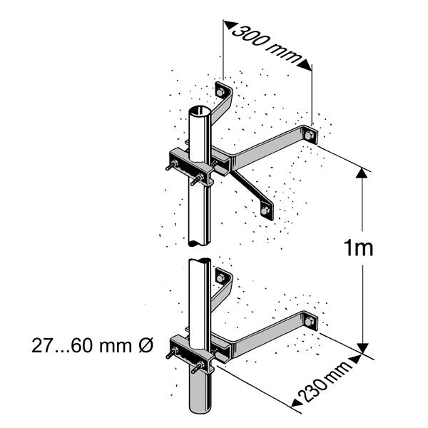 Kathrein - Antennenhalterung Masthaltebügel ZTH 01