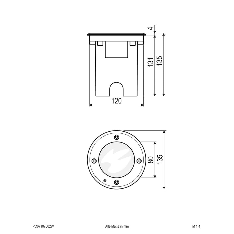 EVN Lichttechnik - Bodeneinbauleuchte LED-Bodeneinbauleuchte PC67107002W IP67