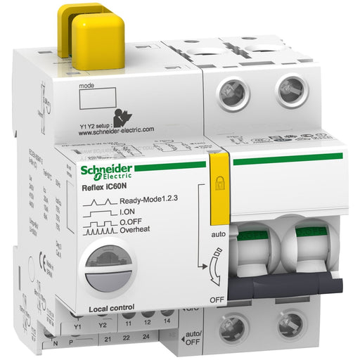 Schneider Electric - Leitungsschutzschalter mit Zusatzeinrichtung Leistungsschalter A9C61216 16A 2P B TI24