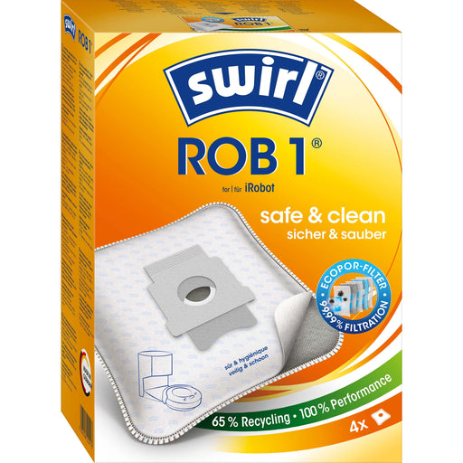 Swirl - Zubehör/Ersatzteile für Bodenpflege Staubbeutel ROB 1 EcoPor VE4 für iRobot − 3 Packung