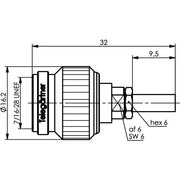Telegärtner - Koax-Steckverbinder TNC-Kabelstecker 50Ohm 100023739 cr/cr, G3 (RG178B/U)
