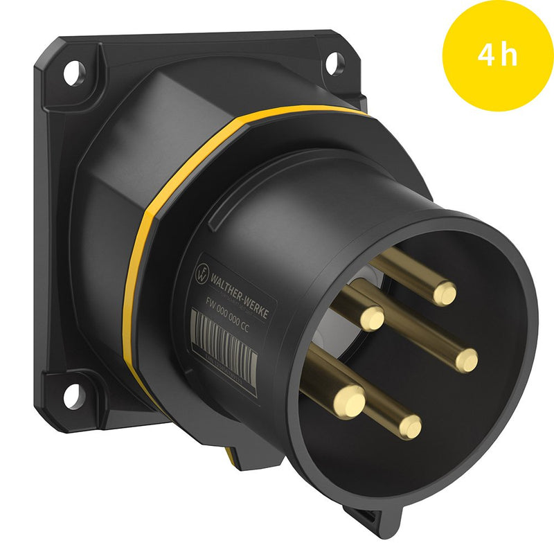 Walther Werke - CEE-Gerätestecker (IEC 60309) CEE NEO Anbaugerätestecker FW733504CC schräg 32A 5P 4h