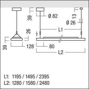 Zumtobel Group - Decken-/Wandleuchte LED-Pendelleuchte CLEVO ID #42929392 4000K