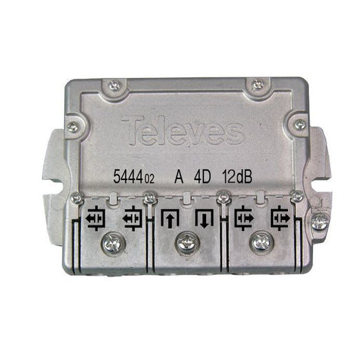 Televes - Abzweiger und Verteiler Easy-F-Abzweiger 4f. EFA 412 12dB, 5-2400Mhz