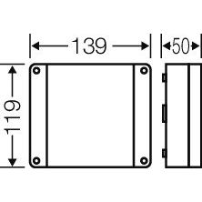 Hensel - Dose, Gehäuse für Montage auf der Wand/Decke Kabelabzweigkasten DPC 9225 1,5-2,5qmm 3ph. 5p − 2 Stück