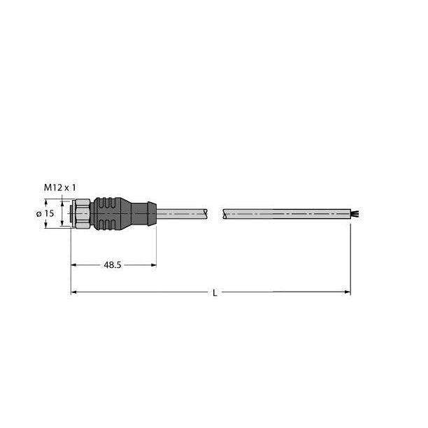 Turck - Konfektioniertes Sensor-Aktor-Kabel Feldbusleitung RKCV-FBY48BK-30M/5D