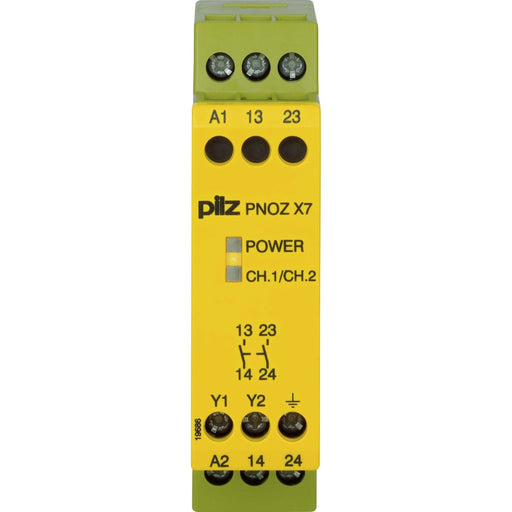 Pilz - Gerät zur Überwachung von sicherheitsgerichteten Stromkreisen Not-Aus-Schaltgerät PNOZ X7 #774054 115VAC 2n/o