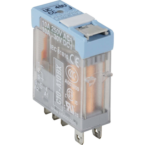 Comat Releco - Schaltrelais Interface-Relais IRC blau C10-A10X/DC12V-Relec 5-pin, 1 CO, X=LED − 10 Stück
