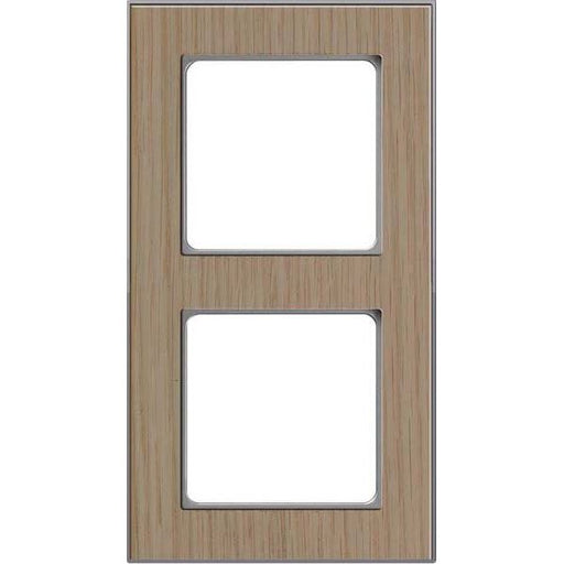 Peha - Abdeckrahmen Rahmen 2-fach D 20.672.201.702 Holz eiche-alu