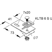 Niedax - Montageplatte für Kabeltragsystem Kabelbahnbefestigung KLA 6 E3 inkl. Zubehör − 25 Stück