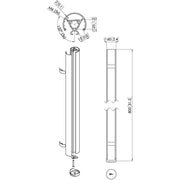 Vogels - Halterung für Audio-/Videosysteme Abhängungsprofil PUC2408 sw Connect-it,L 80 cm