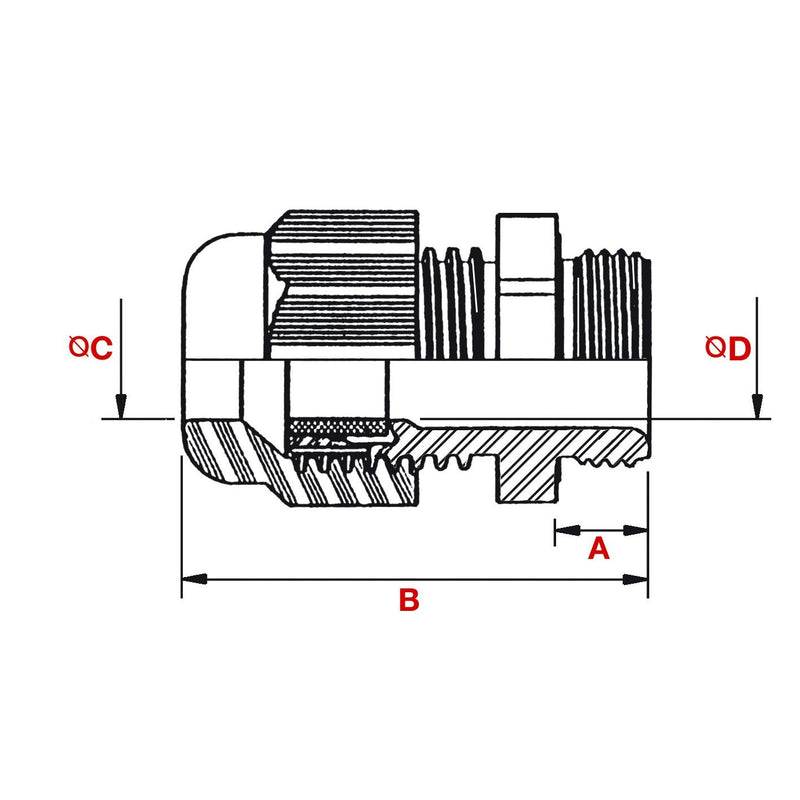 Plica - Kabelverschraubung 935344017 M16 (2,5-8) PA6