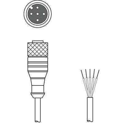 Leuze - Konfektioniertes Sensor-Aktor-Kabel Anschlussleitung KB DN/CAN-2000 BA