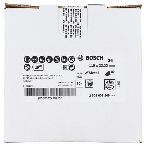Bosch - Trenn-/Schleifscheibe Fiberschleifscheibe R444, 2608607249 Expert for Metal