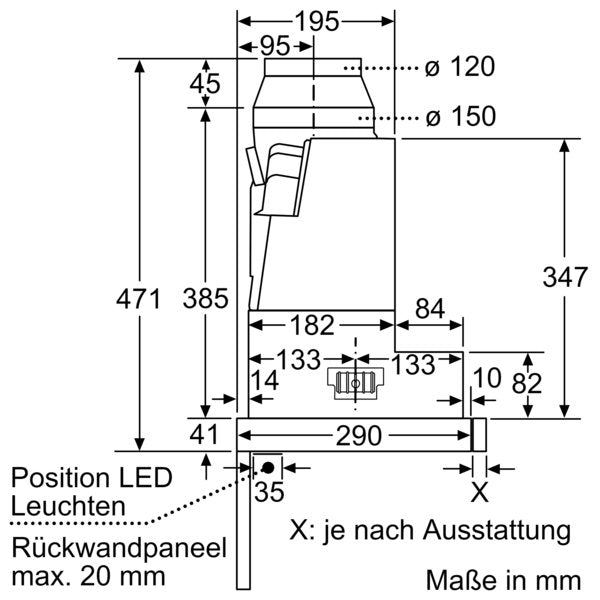 Bosch - Dunstabzugshaube Flachschirmhaube DFR067A52 Serie4
