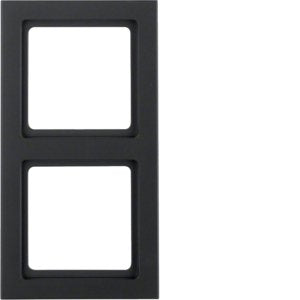 Berker - Abdeckrahmen Rahmen anth/samt 10126096 2fach