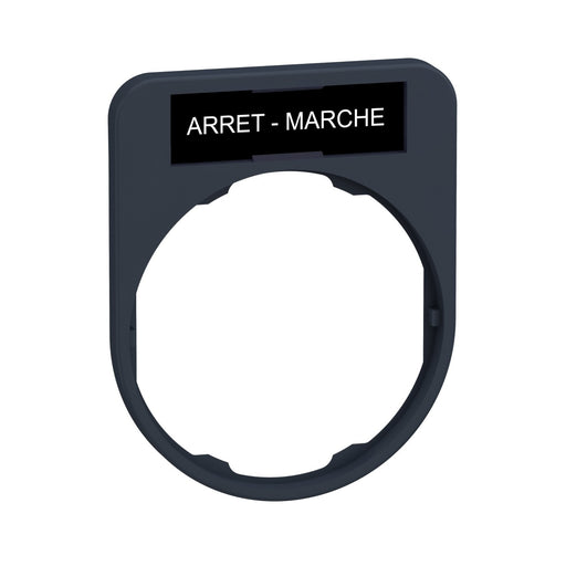 Schneider Electric - Bezeichnungsschild für Befehlsgeräte Schildträger 40x50mm ZBYF2166 ARRET-MARCHE 30mm