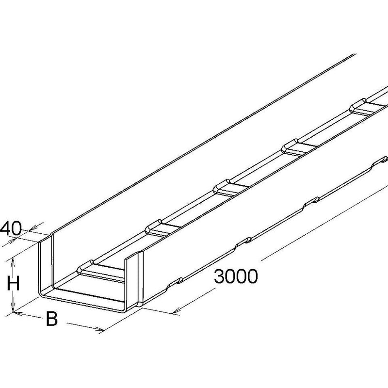 Niedax - Kabelrinne GFK-Kabelrinne KK 110.600 − 3 Meter