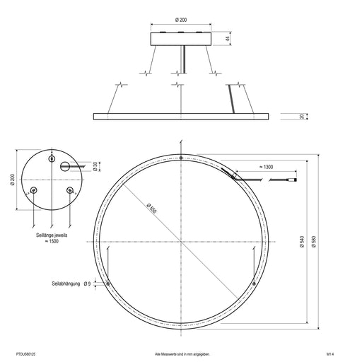 EVN Lichttechnik - Decken-/Wandleuchte LED-Pendelleuchte PTDU580125 MC