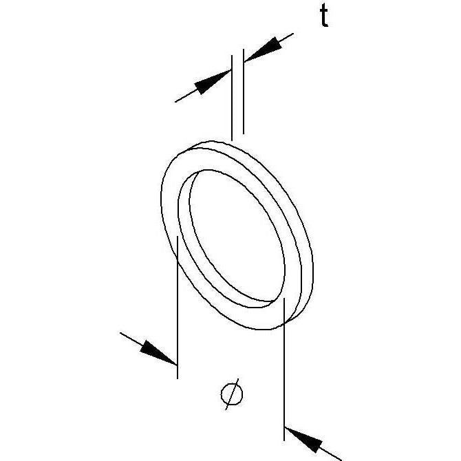 HKL - Dichtring, flach Anschlussgewindedichtring 987PERB/09 Pg9 − 100 Stück