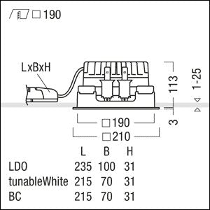 Zumtobel Group - Downlight/Strahler/Flutlicht LED - Einbauleuchte P - INF Q #60818276 3000K