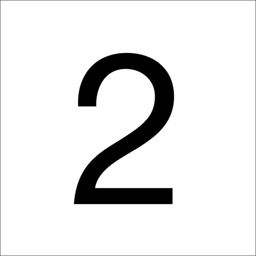 RZB - Beschriftung Buchstaben/Zahlen Ziffer 99221.013.2 60mm "2"