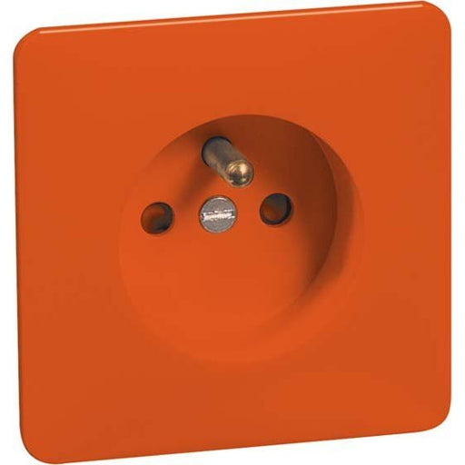 Peha - Schalter-/Steckdosenkombination Steckdose m.Erdungsstift B 80.6671 SI OR erh.Berührs., orange