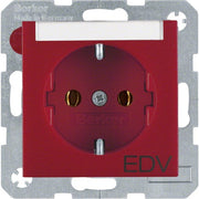 Berker - Steckdose Schuko-Steckdose rt 47501915 Aufdruck EDV