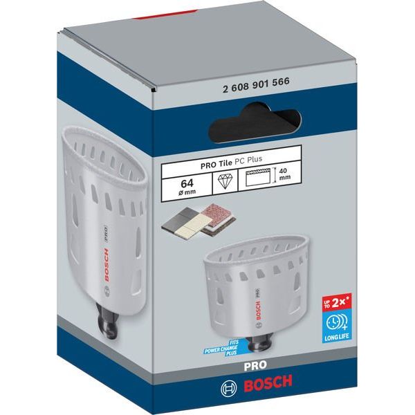 Bosch - Lochsäge PRO Tile PC Plus Lochsäge, 2608901566 64 mm, HS