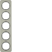 Berker - Abdeckrahmen Rahmen Eds/sw 10152104 5fach