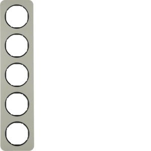 Berker - Abdeckrahmen Rahmen Eds/sw 10152104 5fach
