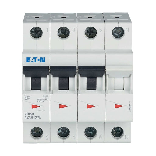 Eaton - Leitungsschutzschalter 3p. FAZ-B12/3N 12A Charakt.: B