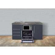 Stengel - Mini-Küche Miniküche Premiumline MPGSMS3SG160GSKSlBr Schiefergrau