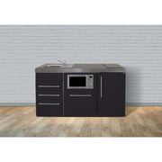 Stengel - Mini-Küche Miniküche Premiumline MPGSMS3SM160KSIKFlBr Schwarz matt