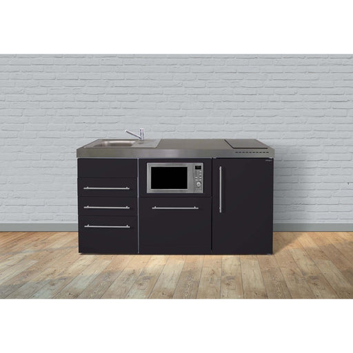 Stengel - Mini-Küche Miniküche Premiumline MPGSMS3SM160KSIKFlBr Schwarz matt