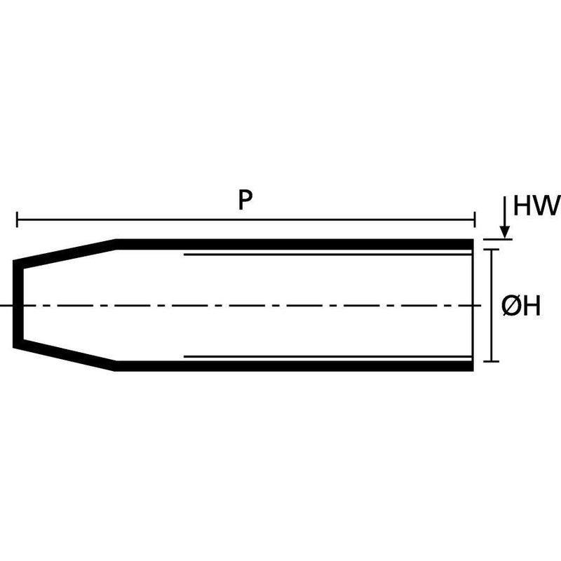 HellermannTyton - Schrumpf-Endkappe Spannungsfeste Endkappe PO 416-09000(24) − 24 Stück