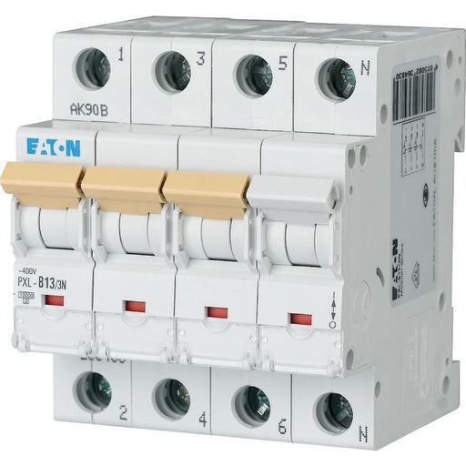 Eaton - Leitungsschutzschalter LS-Schalter m.Beschrift. PXL-B13/3N B 13A, 3p+N