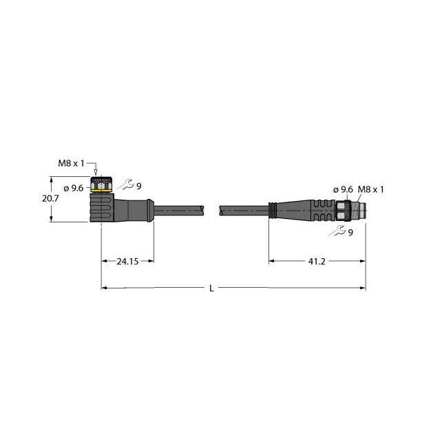 Turck - Konfektioniertes Sensor-Aktor-Kabel Aktuator- u. Sensorleitung PKW4MP7X25PSG4M/TEL PVC