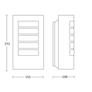 Steinel - Decken-/Wandleuchte Außenleuchte ohne Sensor L 12 anthrazit 108 x 155 x 272 mm