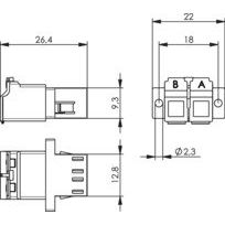 Telegärtner - LWL-Kupplung LC/APC-D Kupplung 100007164 SC Z77 grün