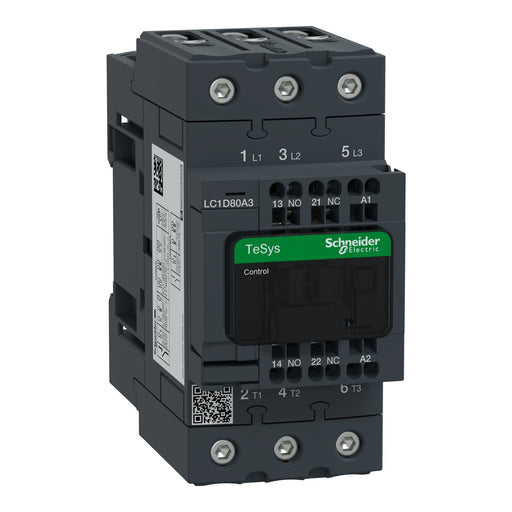 Schneider Electric - Leistungsschütz zum Schalten von Wechselstrom Leistungsschütz LC1D LC1D80A3G7 3p 37kW 80A 400V AC4