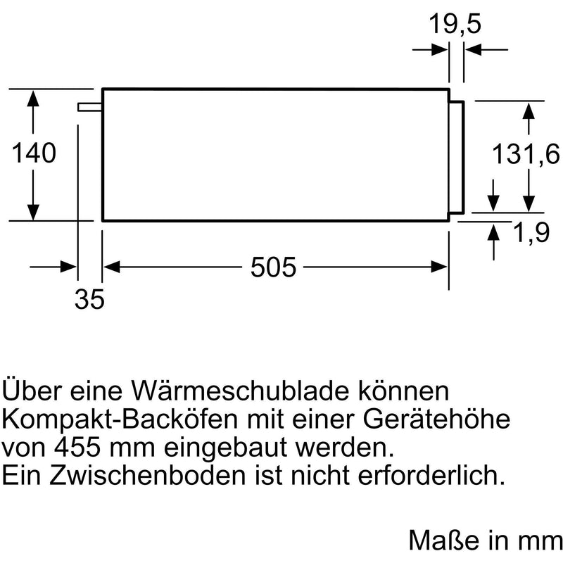 Constructa-Neff - Geschirrwärmer Wärmeschublade N1AHA01G0 grifflos,238L