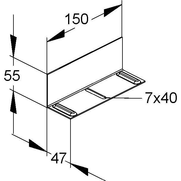 Niedax - Montageplatte für Kabeltragsystem Auflagerverstärkung RAV 60 − 20 Stück