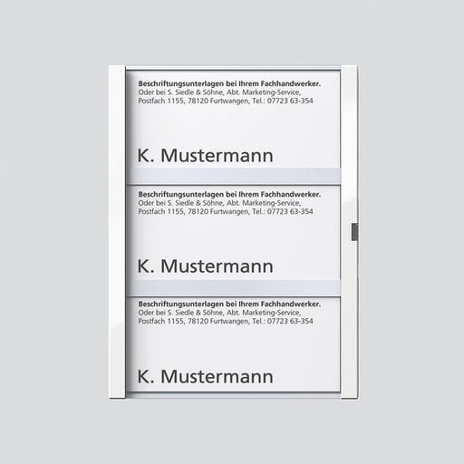 Siedle&Söhne - Zubehör/Ersatzteile für Türkommunikation Namensschild ws-hgl 200029956-00 f. TM612-3/BTM650-03