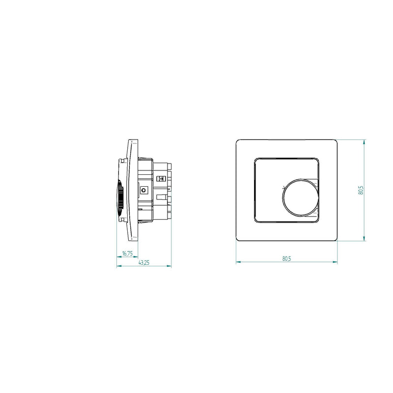 Eberle Controls - Raumthermostat/Uhrenthermostat Raumtemperaturregler RTR-E 8011-50 #19181 UP, Ö, 230V, E/A LED