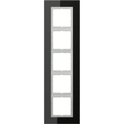 Jung - Abdeckrahmen Glasrahmen 5-fach sw LSP 985 GL SW waage/senkrecht