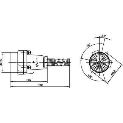 Telegärtner - I/O-Steckverbinder NF-Kabelstecker m.St. 100022933 POM-Rückteil