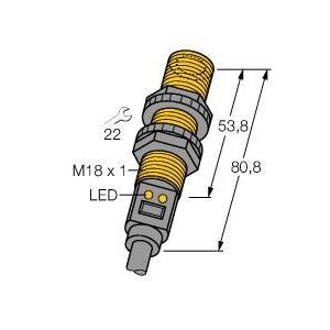Turck - Ultraschall Taster Ultraschallsensor S18UUA W/30